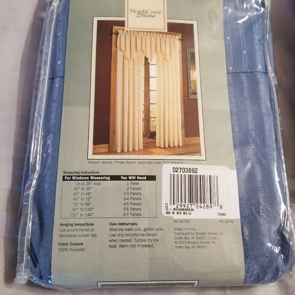 North Crest Home Casual Shimmer Panel Drapes Curtains